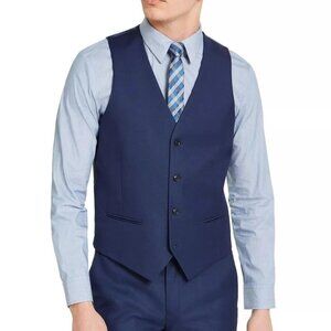 Alfani Slim Fit Suit Vest – Blue